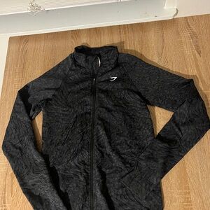 Gymshark Charcoal Camo Zip-Up Jacket